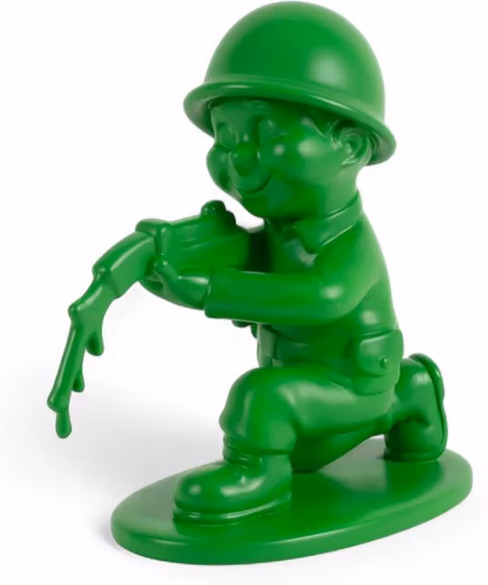 Seletti Plastic Peace Art Toy Verde da tavolo in plastica