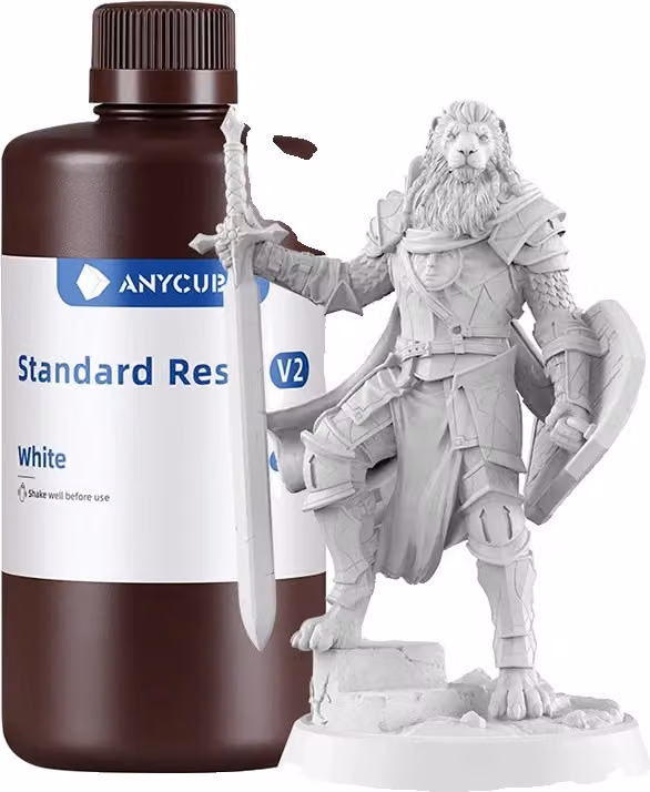 ANYCUBIC resina standard V2, volume 10 kg, alta resistenza e durata, 10 kg bianco