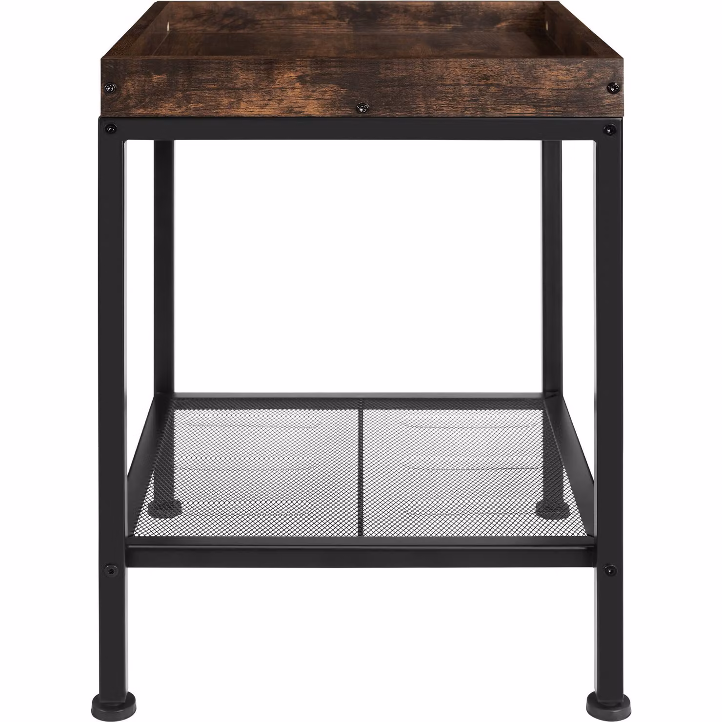 Tavolino rettangolare industrial tectake in stile moderno nero e marrone L/P/H: 41,5 x 41 x 56 cm – 4