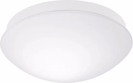 Lampada da soffitto per bagno con sensore di movimento e sensore di luce naturale, bianca, vetro e plastica, connessione E27, IP44