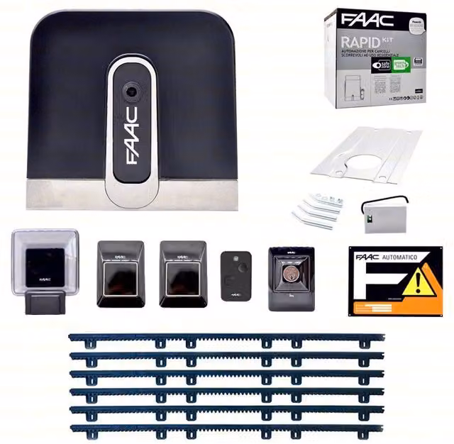 FAAC RAPID C720 KIT 6 MT DI CREMAGLIERA IN NYLON AUTOMAZIONE CANCELLO SCORREVOLE