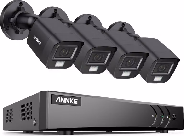 Sistema di videosorveglianza, risoluzione 5MP, 4 telecamere incluse, 8CH DVR 4 pezzi kit-a, 4T