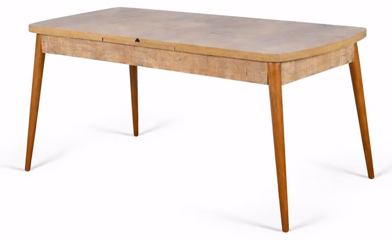 Tavolo da pranzo, stile moderno, colore marrone, forma quadrata, design compatto, versatile