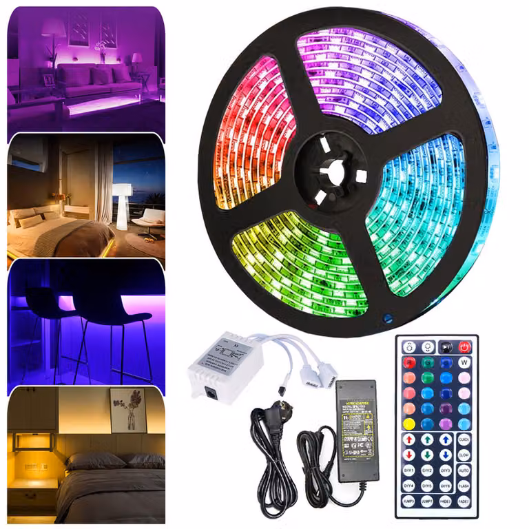 Jopassy 2M LED Strip set, striscia LED 30 LED, LED non impermeabile (IP20), con 44 pulsanti telecomando