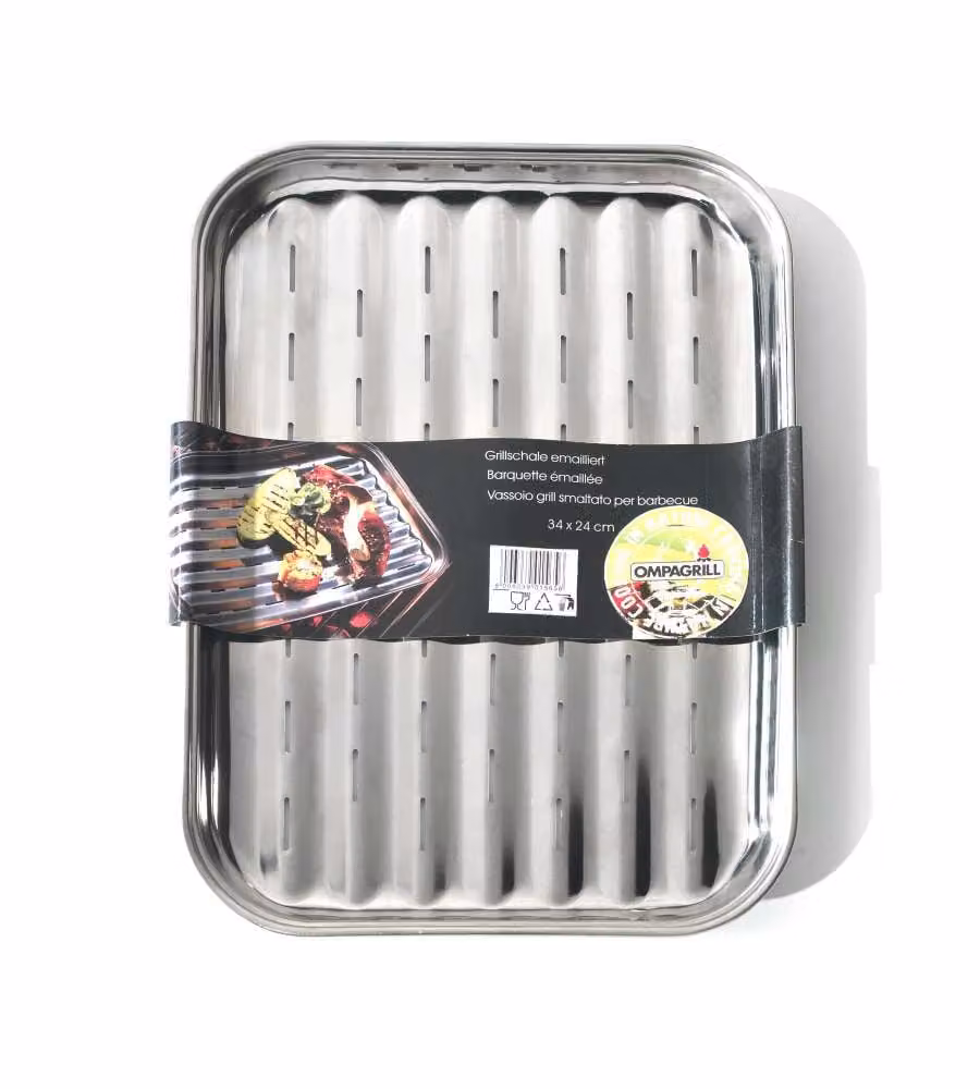 Vassoio Grill Acciaio 34 x 24 cm