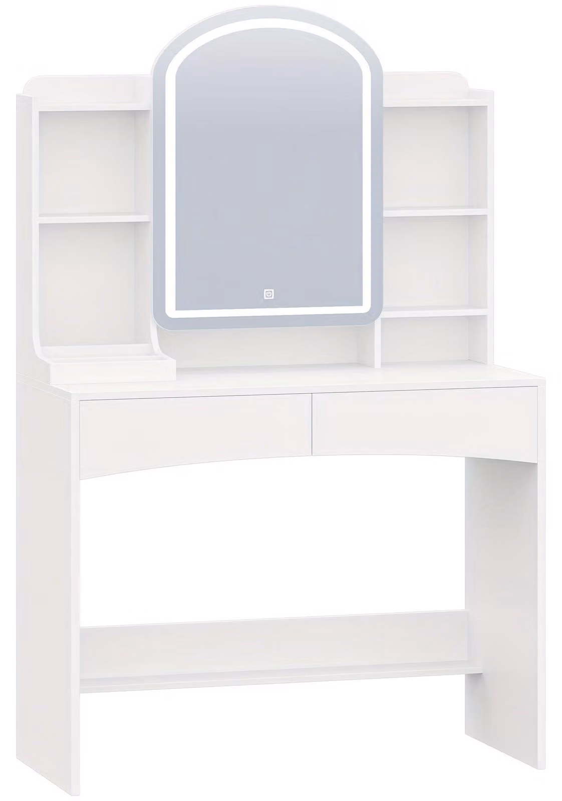 Tavolino da trucco - Specchiera da trucco - Tavolino cosmetico - Tavolino per il trucco - Con illuminazione a LED - Piano di lavoro da 90 cm