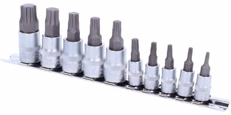 KS TOOLS Set di bussole da 1/4"+3/8" TorxPlus 10 pz. IP10-IP60 - 911.3140