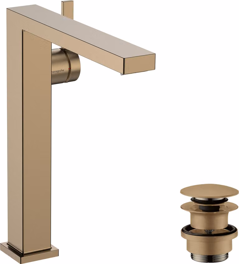 Mitigeur monocommande de lavabo hansgrohe Tecturis E Fine 240, portée 197 mm, avec vidage PUSH, CoolStart, EcoSmart+, 73070140, 73070140