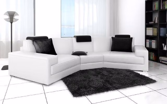 Divano angolare imbottito, set divano angolare, divano in pelle, modello D3303A