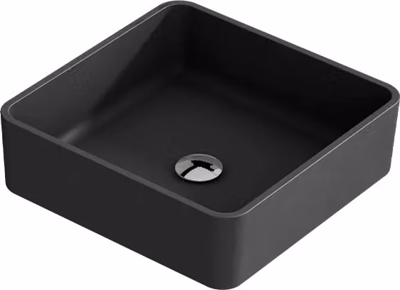 Lavabo da appoggio Solid Surface TORREVIEJA - nero