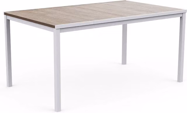 Tavolo da Giardino Keter Porto 159x95x75 cm Deco Coat Piano Effetto Legno Frassino