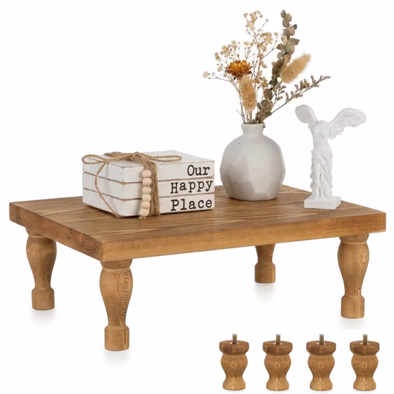 Omgoods - Portaoggetti in legno decorativo - Espositore rustico per cucina e tavolo da pranzo