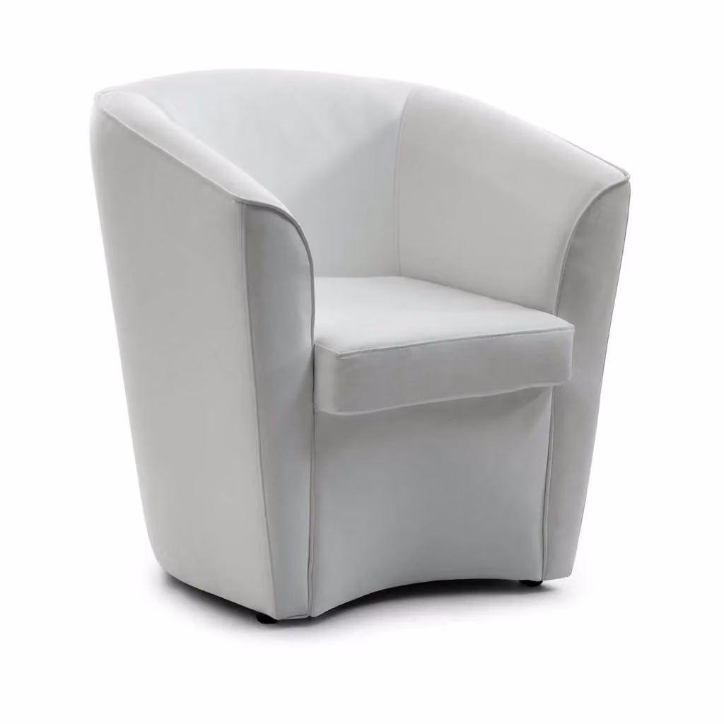 Poltrona relax Artello Talamo Italia in ecopelle bianca per salotto L: 70 cm, P: 60 cm, H: 74 cm – 2