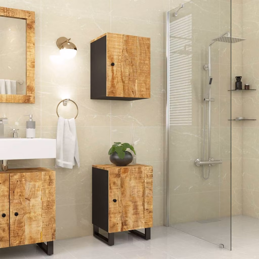 Mobile da bagno vidaXL in legno di mango marrone L: 38 cm, P: 33 cm, H: 58 cm