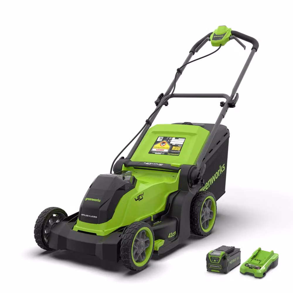 Greenworks 40V Rasaerba 41cm Gen. II - Batteria 4Ah