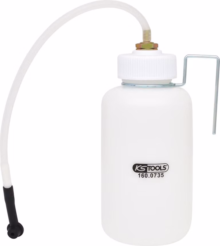 KS TOOLS Bremsflüssigkeits-Auffangflasche, 1 Liter (160.0735)