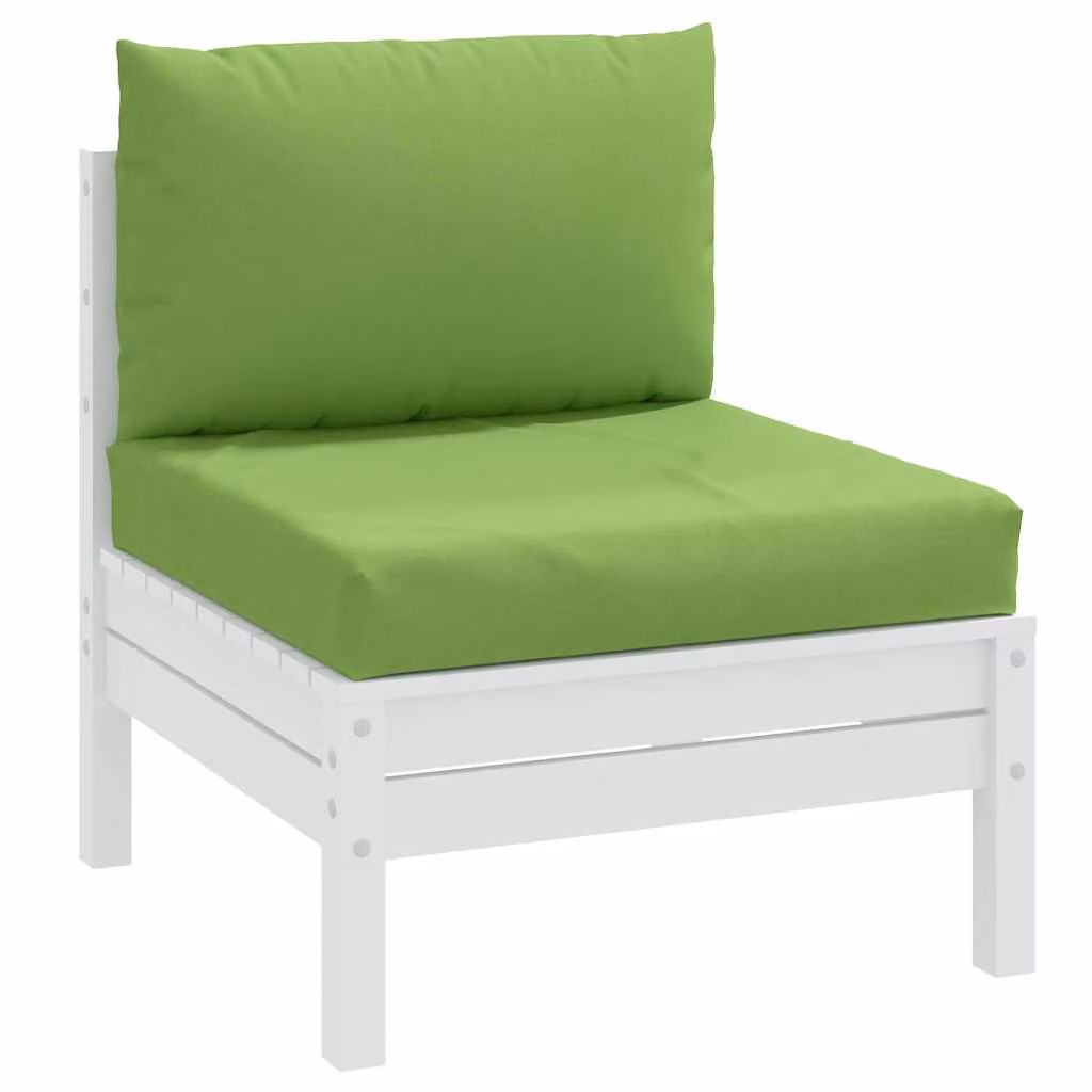 vidaXL Set di 2 Cuscini per Pallet Quadrati in Tessuto Verde Mélange Resistenti ai Raggi UV