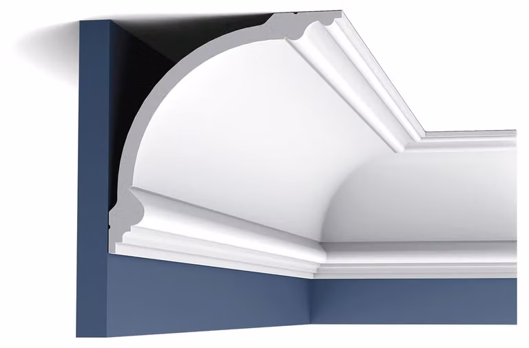 Orac Decor C338 Profilo Luxxus Modanatura per stucchi Profilo per soffitti Modanatura decorativa Modanatura per angoli Modanatura per pareti Classica | 2 metri