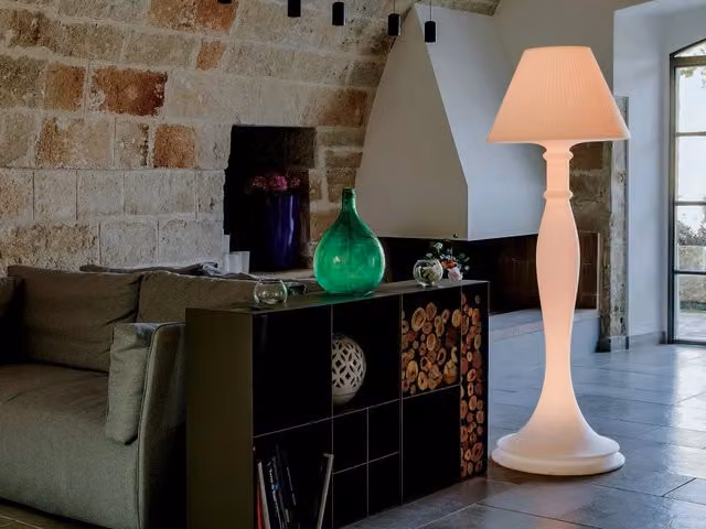 Piantana LED Eva TEKCNOPLAST multicolore bianca con telecomando L: 56,5 cm, H: 180 cm