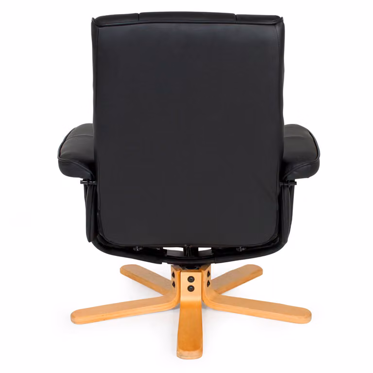 Poltrona da TV TecTake GmbH con poggiapiedi, modello girevole 360 gradi, nero e beige