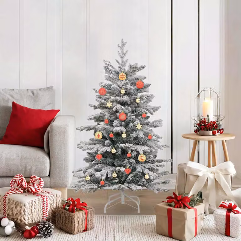 vidaXL Set di 40 Palle di Natale in Plastica Oro e Rosso, Diametro: 6 cm