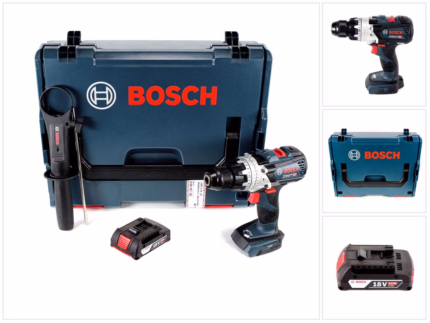 Avvitatore a percussione a batteria Bosch GSB 18V-85 C 18 V 85 Nm 1/2" brushless + 1x batteria 2,0 Ah + L-Boxx - senza caricabatterie
