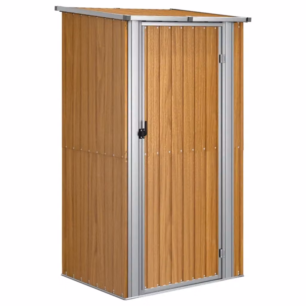 Casetta da giardino Videx in acciaio zincato marrone L: 118,5 cm, P: 97 cm, H: 209,5 cm – 2