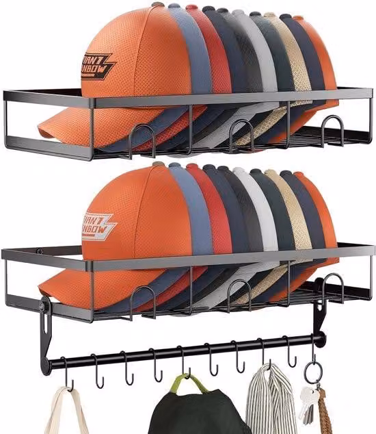Organizer a gancio in metallo - Set da 2 - metallo resistente