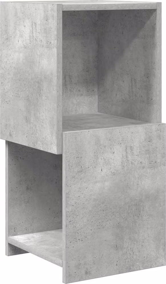 Mobile angolare Grigio cemento 30,5x30x65cm Legno multistrato