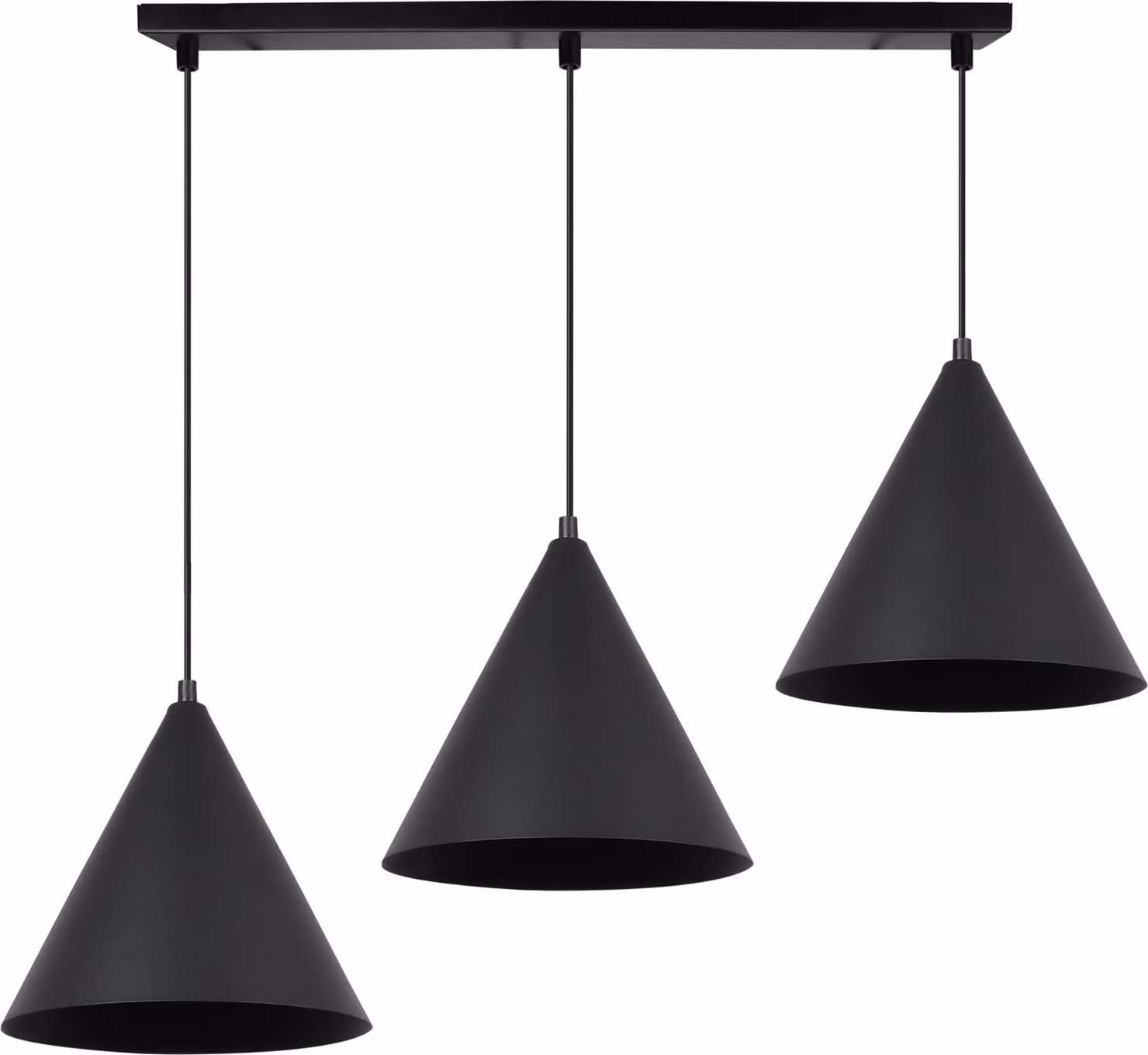 Lampada a sospensione Soho nera a 3 luci 25cm E27
