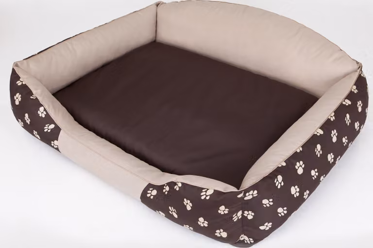 Lettino per cani "Royal" -85x65cm- Robusto con schienale alto, morbidamente imbottito | Pillowprim