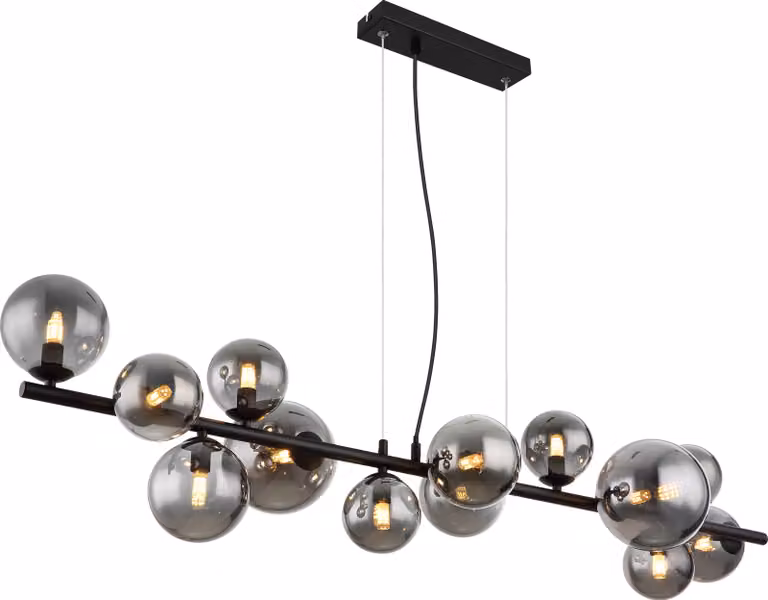 Globo Lighting lampada a sospensione in metallo nero opaco, 13x G9 LED