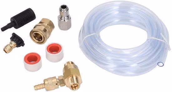 LIVIA HOME - Iniettore regolabile per uso successivo - Iniettore chimico - 5000 PSI - Ottone/Acciaio inossidabile - Tubo di 9,8 piedi - Lunga durata