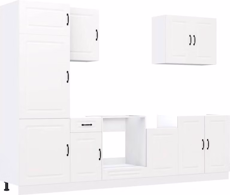 Set Mobili da Cucina 7 pz Kalmar Bianco Legno Multistrato