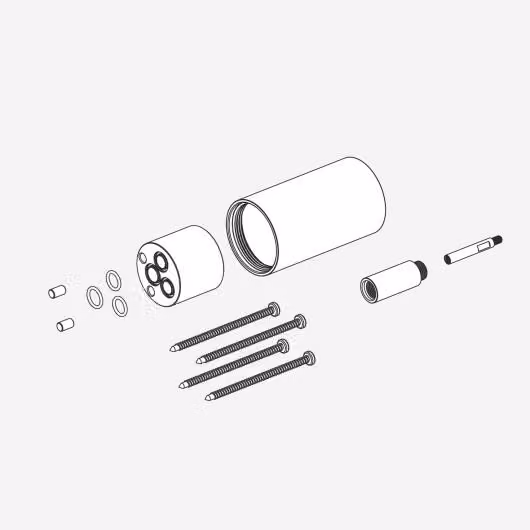 Herzbach LOGIC PLUS Prolunga per miscelatore a leva 30 mm in ottone e acciaio