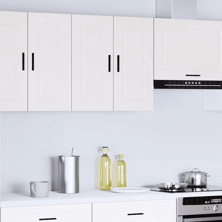vidaXL Pensile da Cucina Porto Bianco in Legno Multistrato