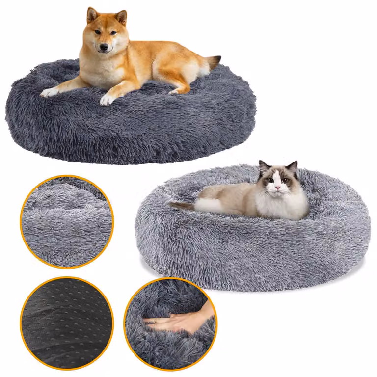 Cuccia per cani Ikodm, lettino per animali domestici, grigio chiaro, 60 cm, cuccia morbida e confortevole