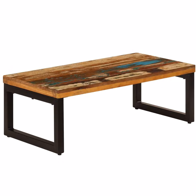 Maison Exclusive - Tavolino 100x50x35 cm in legno di recupero e acciaio