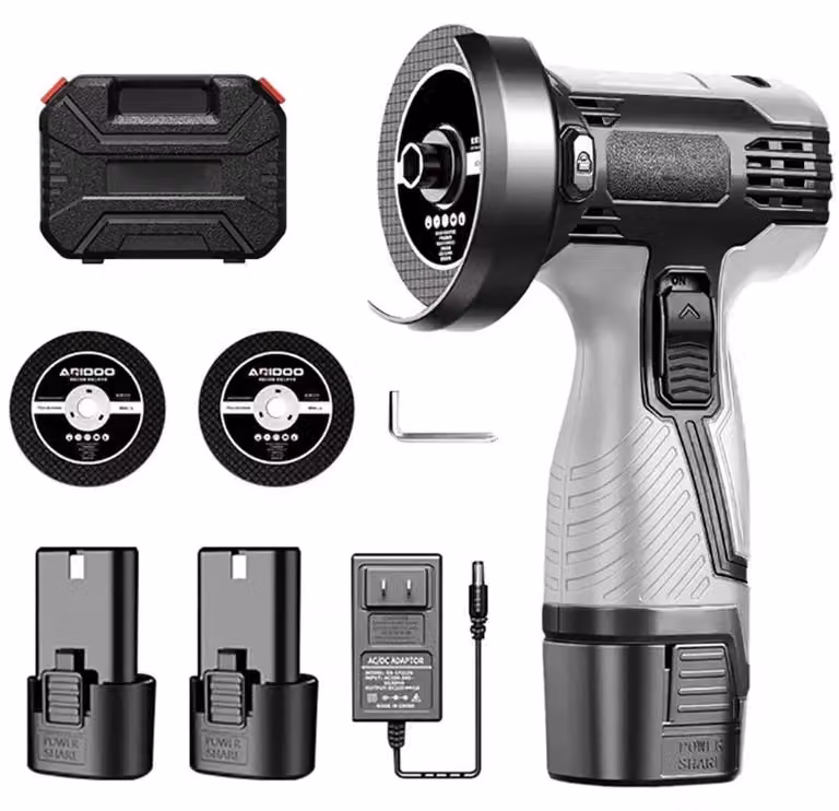 Smerigliatrice angolare compatta a batteria - 16,8 V - Batteria agli ioni di litio ricaricabile - Ideale per taglio e levigatura - Colore: Tipo A