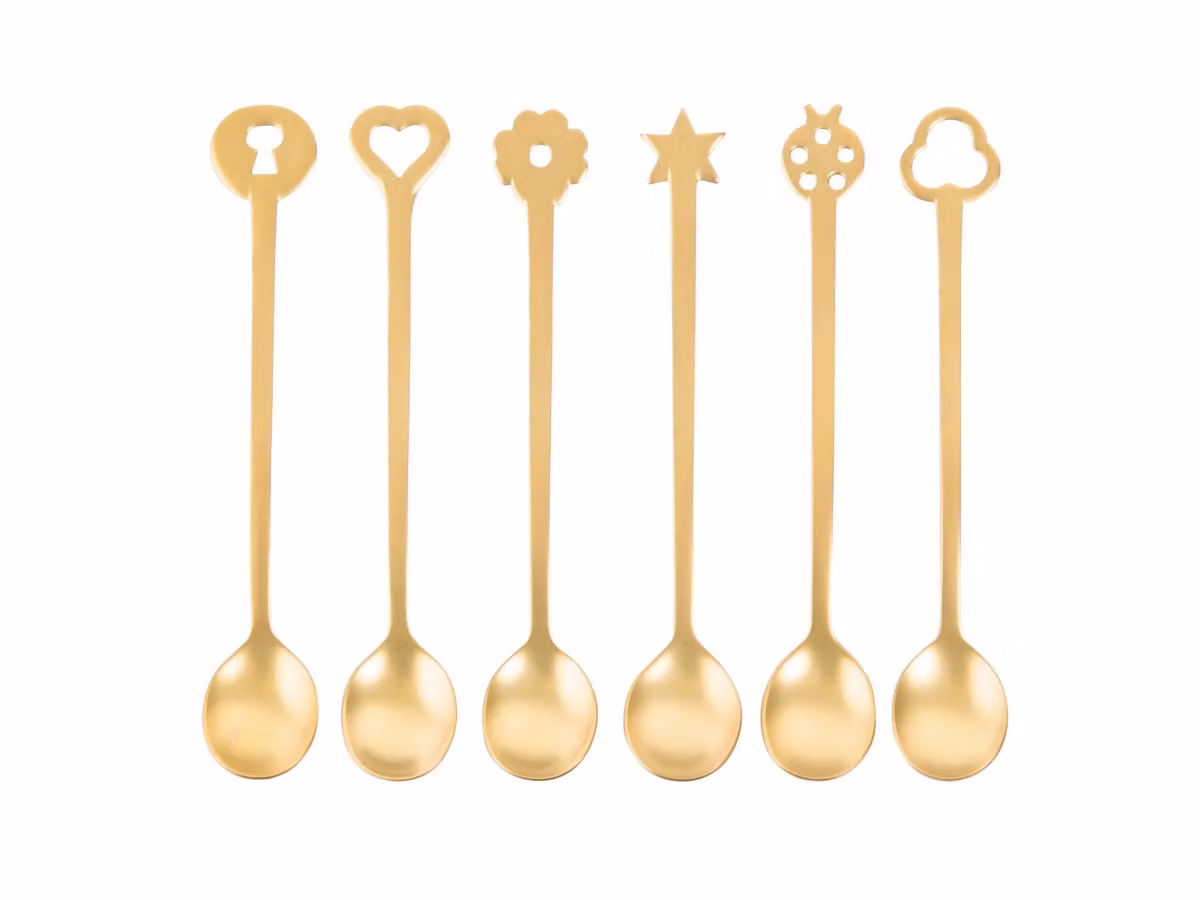 Portafortuna Party Set 6 Cucchiaini - Antique PVD Gold