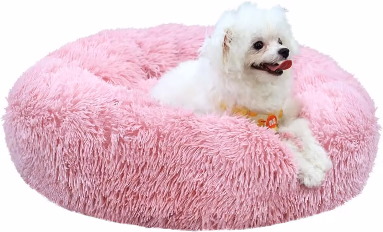 Cuscino a forma di ciambella per cani e gatti, design morbido, 50 cm