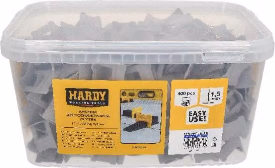 Clip di livellamento Hardy da 1,5 mm, 400 pezzi