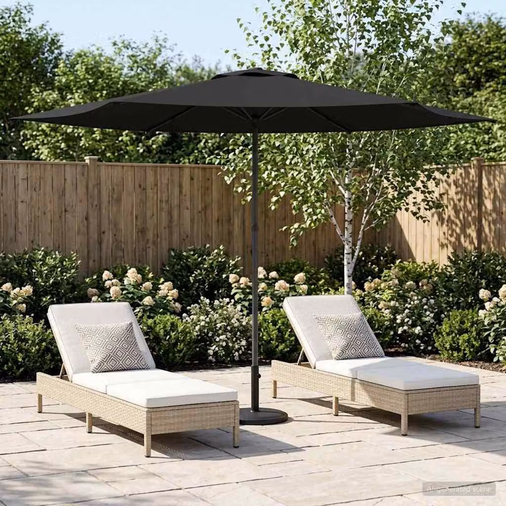 Maison Exclusive - Ombrellone da giardino rettangolare, 3 x 3 metri, in poliestere, colore antracite