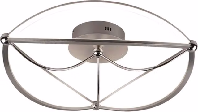 Plafoniera LED Trio Charivari argento 62cm 42W 5100lm