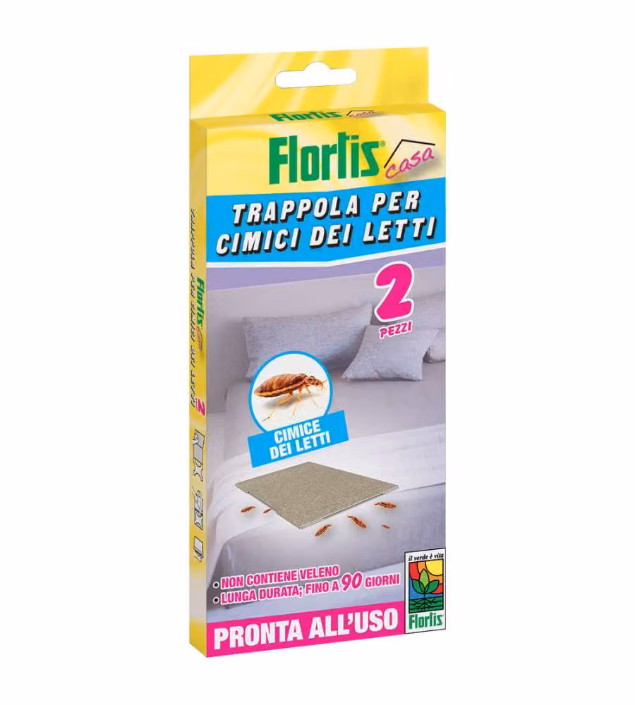 Flortis Trappola Cimici del Letto - 2 pz - Con Attrattivo Inodore