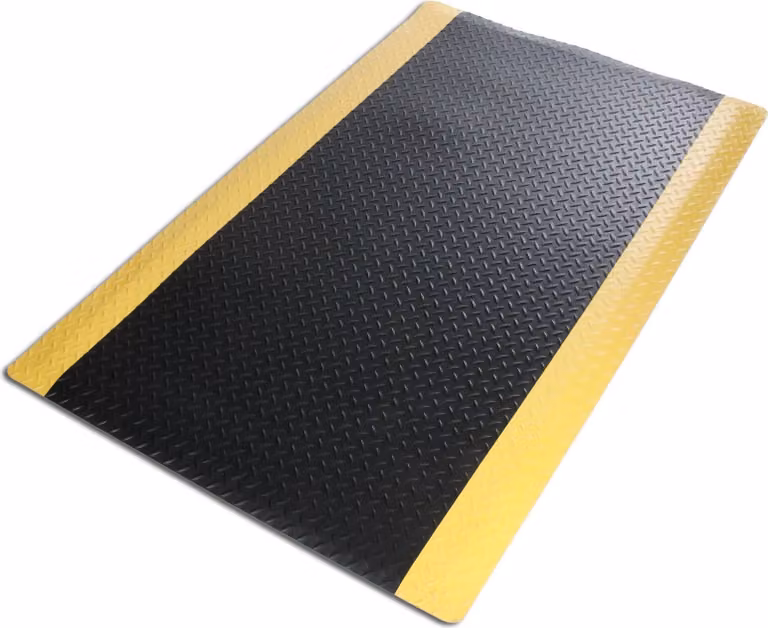 Tappeto antifatica HeavyDuty Diamond come tappetino singolo, nero-giallo, 60 x 90 cm