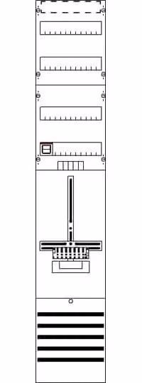 Striebel e John DF19Q1V Campo contatori 9RE 1Z+2RE precablato con croce contatore 2CPX054143R9999