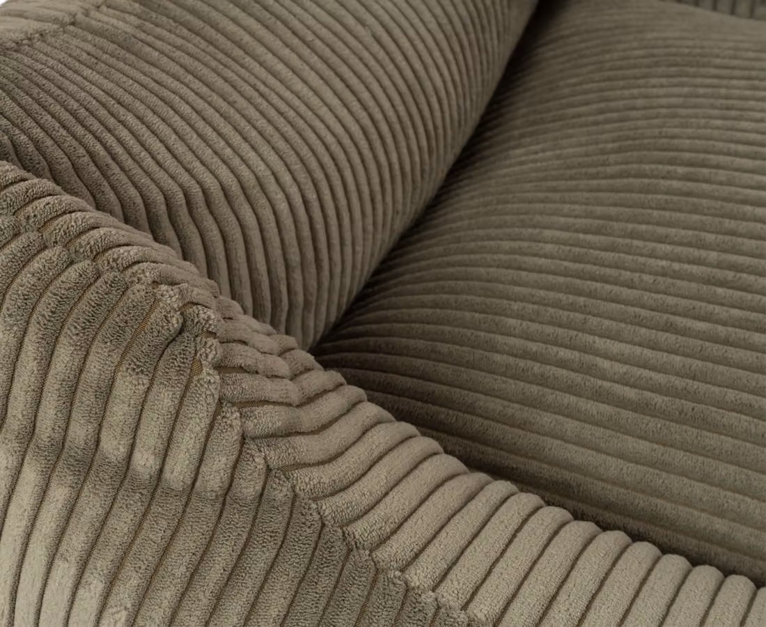 Cuccia per cani Knuffelwuff in velluto a coste con carattere intrecciato a mano Olivia XXL 120 x 85 cm Khaki