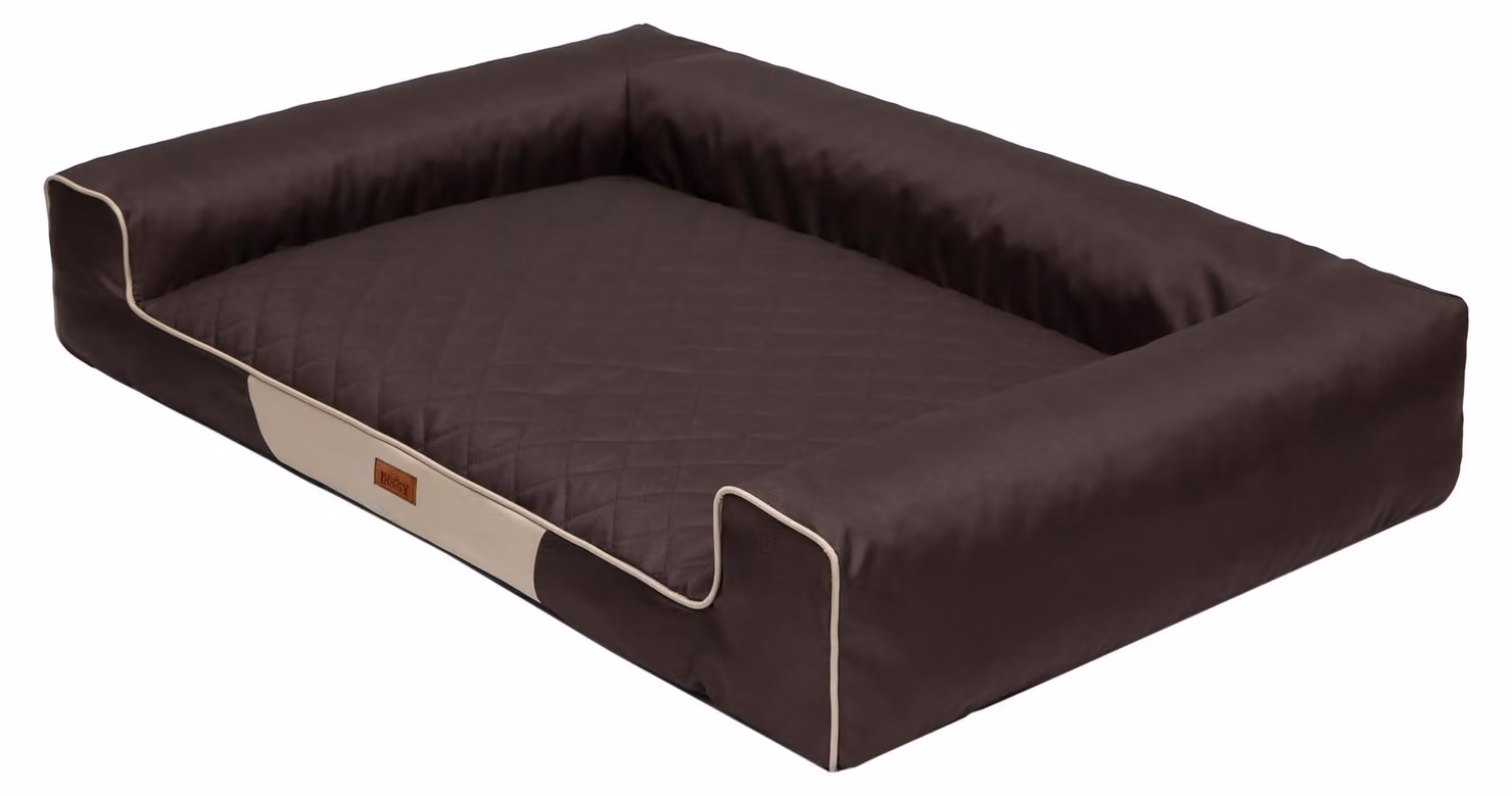 Cuccia per cani, marrone scuro - XXL, 118x78 cm - Imbottitura in poliestere leggera - Letto rettangolare per animali