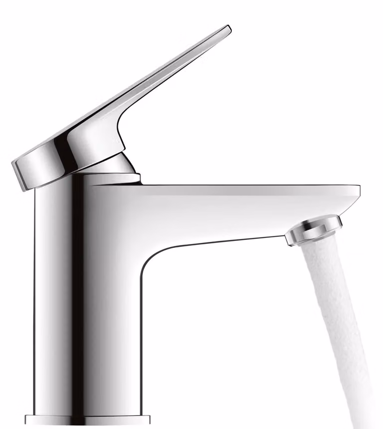 Duravit Wave Mitigeur monocommandé pour lavabo S Minusflow, sans garniture découlement, saillie 95 mm, chrome brillant, WA1012002010, WA1012002010